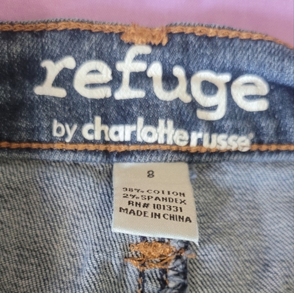 Charlotte Russe Refuge "Cheeky" Denim Shorts. Sz 8. 2.5" Inseam. #Distressed - Picture 3 of 7
